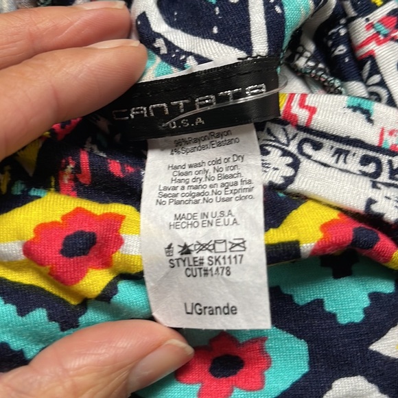 Cantata Tribal Multicolor Foldover Maxi Skirt - Picture 5 of 5